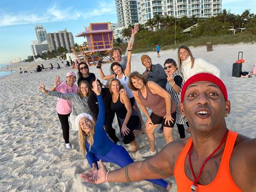 Zumba at Altos Del Mar Park in North Beach