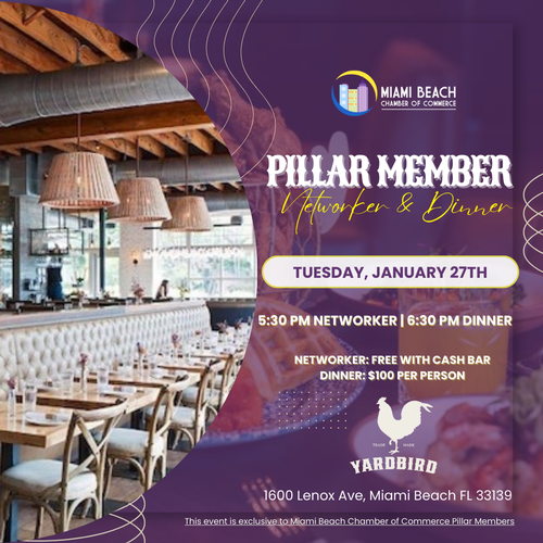 MBCC: Pillar Member Networker & Dinner Yardbird