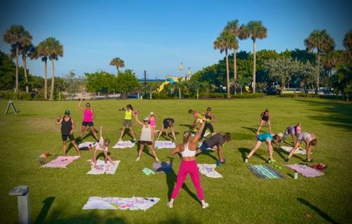 Group Fitness Workout at Altos Del Mar Park